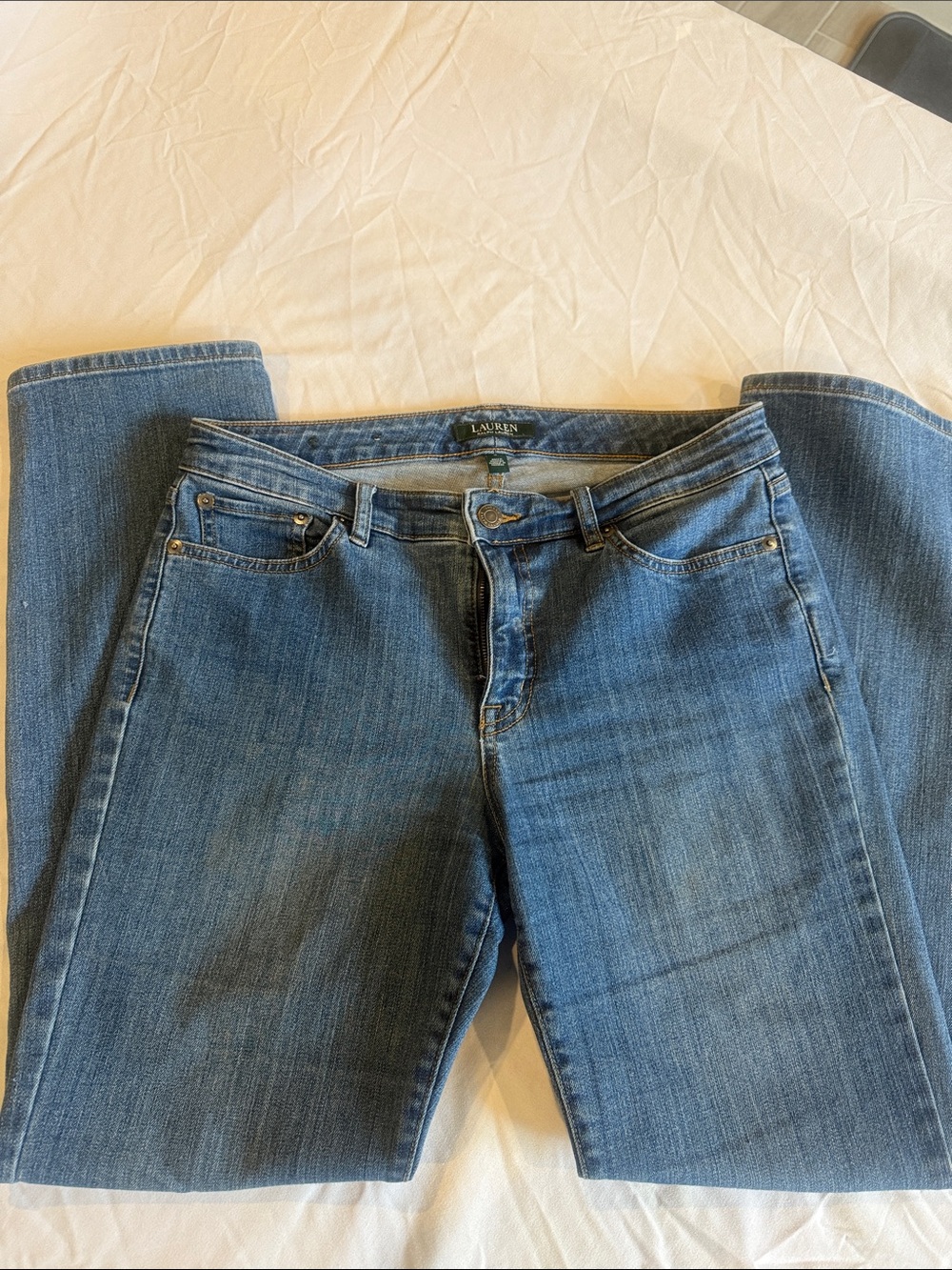 Lauren Ralph Lauren Mid Blue Straight-Leg Women's Jeans